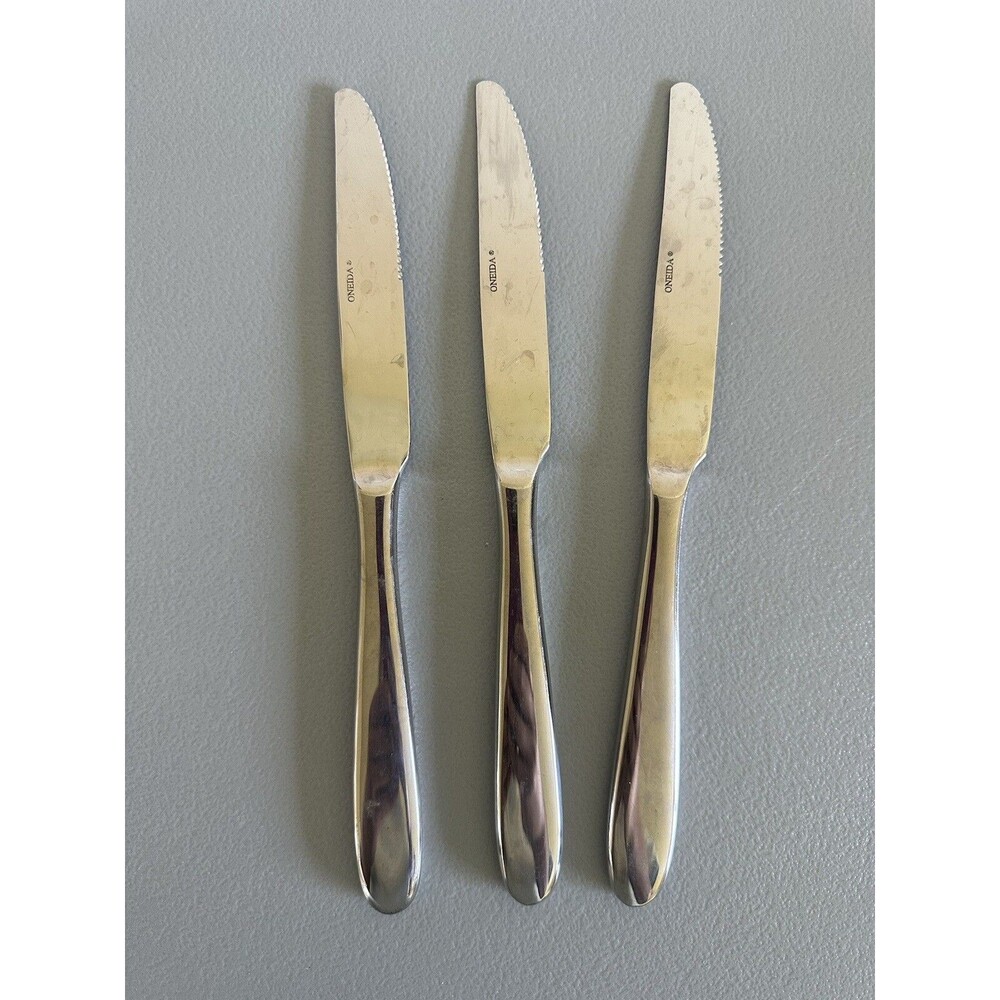 Lot 3 Oneida Dinner Table Knives Knife 9" Stainless Flatware